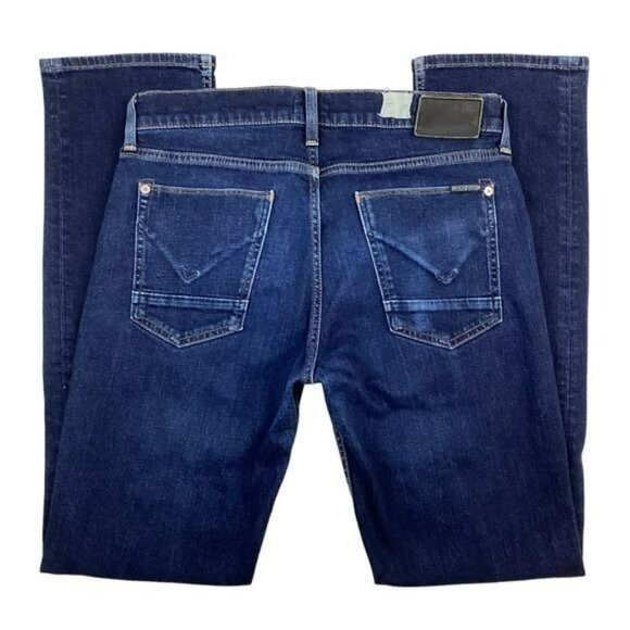 Hudson Mens Byron Straight Zip Fly Jeans 32 Dark Wash Cotton/Polyester - Picture 9 of 14